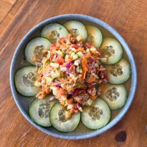 Ceviche de camarón seco estilo Nayarit